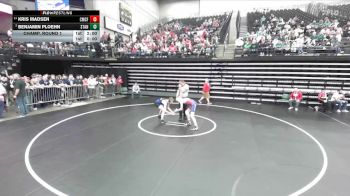 4A 126 lbs Champ. Round 1 - Benjamin Ploehn, Stansbury vs Kris Madsen, Crimson Cliffs