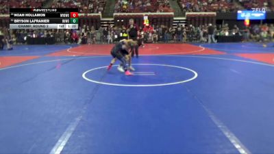 73 lbs Champ. Round 2 - Bryson LaFranier, Colstrip Wrestling Club vs Noah Hollamon, Mine Yard Dogs Wrestling Club