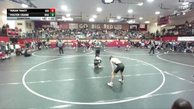 120 lbs Semifinal - Teran Tracy, Raft River vs Holten Crane, Bishop Kelly High School