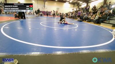 46-48 lbs Rr Rnd 1 - Gracelyn Alber, Barnsdall Youth Wrestling vs Evelyn Shimonek, Pawhuska Elks Takedown