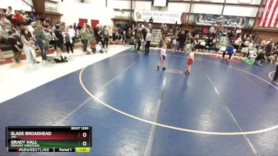 66+ Cons. Round 2 - Grady Hall, Fremont Wrestling vs Slade Broadhead, JWC