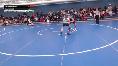 121-131 lbs Champ. Round 1 - Billy Lopez, Lexington vs Edwin Minardi, Gross Catholic