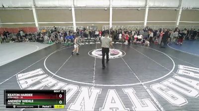 84 lbs Quarters & Wb (16 Team) - Keaton Hardee, Utah Gold vs Andrew Wiehle, Mat Demons