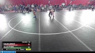 165 lbs Quarterfinal - Calvin Arentz, La Crosse Boys & Girls Club vs Elijah Myers, Burlington Youth Wrestling Club