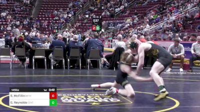 145 lbs Consi Of 4 - Shane McFillin, Bethlehem Cath vs Gavin Reynolds, Central Dauphin