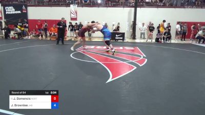 125 kg Round Of 64 - John Domencic, North Carolina vs Jadon Brownlee, JAB Wrestling