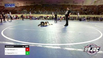 73 lbs Consi Of 8 #1 - Khylen Sanderson, Wichita Training Center vs Owen Spexarth, Brawlers