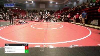 76 lbs Quarterfinal - Matthew Lesher, Mojo Grappling Academy vs Aydreana McClain, Berryhill Wrestling Club