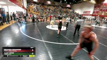 98 lbs Cons. Round 3 - Brayden Benander, Powell Middle School vs Clint Kimes, Thermopolis