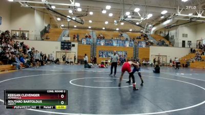 120 lbs Cons. Round 2 - Keegan Clevenger, McMinnville vs Soutaro Bartoldus, Liberty