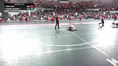 55 lbs Cons. Round 3 - Audrey Doherty, Poynette Panther Youth Wrestling vs Zoey Reis, Seymour Area Wrestling Club