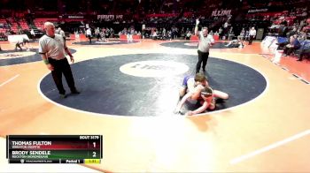 3A 157 lbs Quarterfinal - Thomas Fulton, Wheaton (North) vs Brody Sendele, Rockton (Hononegah)