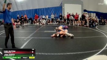 120 lbs Round 7 (8 Team) - Josh Sheets, CP Wrestling vs Cael Dutton, Warrior RTC