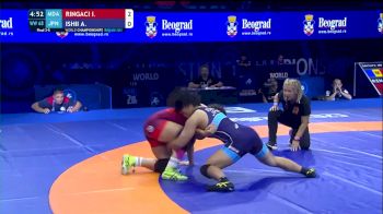 68 kg Final 3-5 - Irina Ringaci, Moldova vs Ami Ishii, Japan