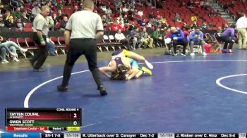 1A-120 lbs Cons. Round 4 - Tayten Coufal, Alburnett vs Owen Scott, Westwood, Sloan
