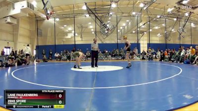 138 lbs Placement (16 Team) - Lane Faulkenberg, Monrovia vs Zeke Spore, Wawasee