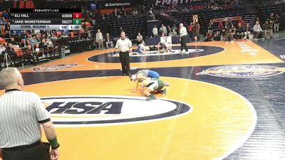 1A 106 lbs Cons. Round 1 - Eli Hill, Auburn vs Jake Munsterman, Coal City