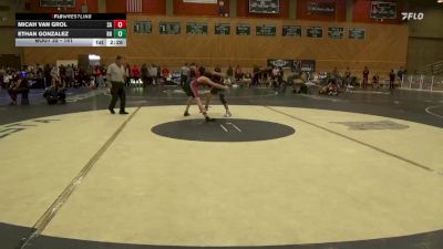 141 lbs Champ. Round 1 - Ethan Gonzalez, Rio Hondo College vs Micah Van Grol, Santa Ana College