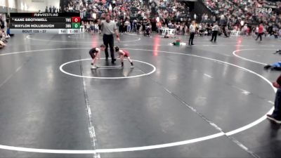 37 lbs Cons. Round 1 - Waylon Hollibaugh, 308 Wrestling Academy vs Kane Brothwell, Torrington Wrestling Club
