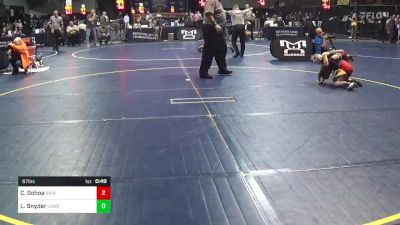 67 lbs Round Of 32 - Cruz Ochoa, Richland vs Landon Snyder, Lower Dauphin