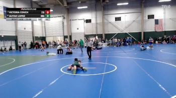 79-86 lbs Cons. Semi - Victoria Couch, 2TG vs Aliyah Lopez, Warrior Wrestling Academy