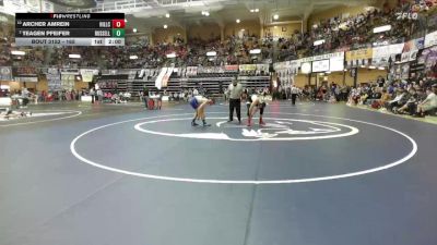 165 lbs Quarterfinal - Archer Amrein, Hill City Hs vs Teagen Pfeifer, Russell Hs