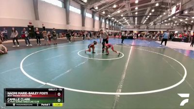 75 lbs Champ. Round 1 - Camille Clark, El Paso Supers Wrestling Club vs Naomi Marie-Bailey Foster, Best Trained Wrestling