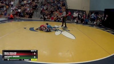 55 lbs Semifinal - Mathias Greder, MN Elite vs Beau Krause, Kingdom Wrestling