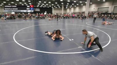 190 lbs Cons. Quarters - Kennedy Burk, Iowa vs Makayla Ocean, Wrestling University