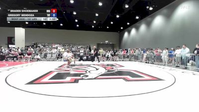 157 lbs Cons. Rd Of 16 - Braden Shoemaker, Heartland Wrestling Academy vs Gregory Mendoza, Tough N Technical