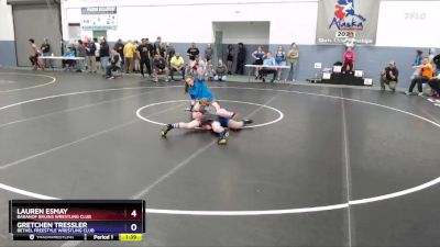 112 lbs Quarterfinal - Gretchen Tressler, Bethel Freestyle Wrestling Club vs Lauren Esmay, Baranof Bruins Wrestling Club