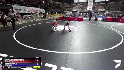 67 lbs Semifinal - Domanic Serratos, Wolf Pack WC vs Seth Sobaje, California