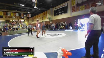 190 lbs Quarterfinal - Eugenio Franco, Corona Del Mar vs Nathan Hutton, West Valley