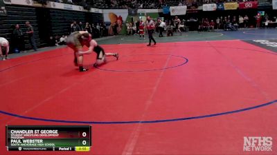 215 lbs Cons. Round 2 - Paul Webster, South Anchorage High School vs Chandler St George, Student Wrestling Development Program