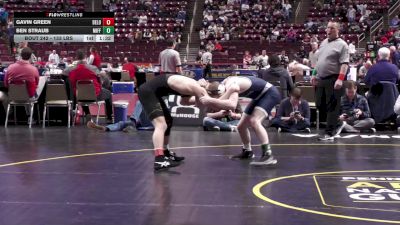 133 lbs Quarterfinal - Gavin Green, Delone Catholic vs Ben Straub, Mifflinburg