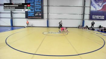 100 lbs Rr Rnd 2 - Bryce Harrington, Keystone Krush vs Blaise Wilson, Mat Warriors Red