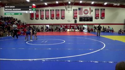 125 lbs Cons. Round 3 - Seth Grow, Utah Tech University vs Michael Manzano, Moorpark CCC