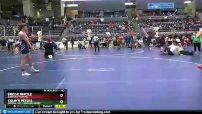 180 lbs Cons. Round 2 - Brodie Purtle, Kobra Kai Training vs Colbyn Peters, Central City Junior Wrestling