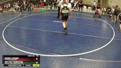 160 lbs Cons. Semi - Bryton Thornton, Payson Lions Wrestling Club vs Kasen Landini, Colorado Outlaws