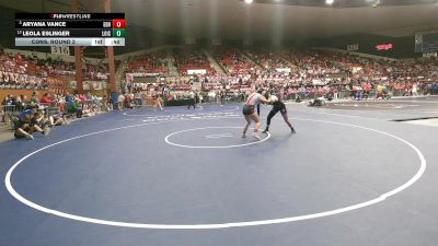 155 lbs Cons. Round 2 - Aryana Vance, El Dorado HS vs Leola Eslinger, Louisburg HS