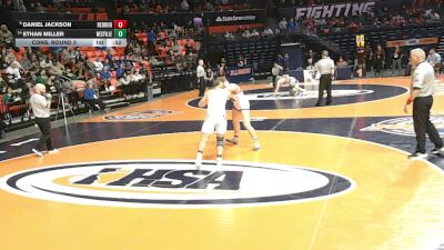1A 190 lbs Cons. Round 3 - Ethan Miller, Westville vs Daniel Jackson, Red Bud