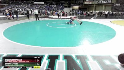 110 lbs Cons. Round 4 - Trenton Marler, White River Hornets Wrestling Club vs Jaxon Lynch, Punisher Wrestling Company