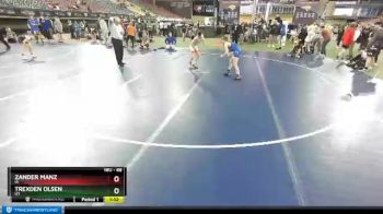 88 lbs Quarterfinal - Zander Manz, IA vs Trexden Olsen, UT