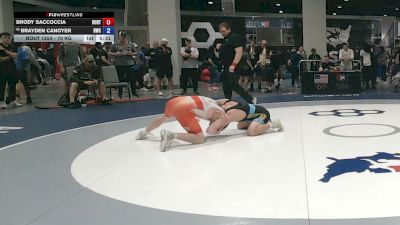 70 kg Champ. Rd Of 128 - Brody Saccoccia, Boilermaker RTC vs Brayden Canoyer, Bison Wrestling Club
