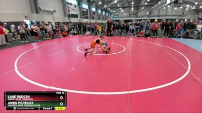 86 lbs Champ. Round 1 - Aiven Martinez, Maverick Elite Wrestling Club vs Lane Dodgen, Wesley Club Wrestling