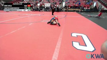 40 lbs 3rd Place - Erik Avila, Ponca City Wildcat Wrestling vs Griffin Edmondson, Team Tulsa Wrestling Club
