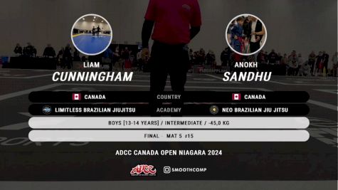 Liam Cunningham vs Anokh Sandhu 2024 ADCC Niagara Open