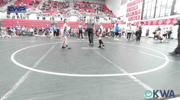 67 lbs Quarterfinal - Sawyer Henderson, Tecumseh Youth Wrestling vs Kyzer Falcon, Division Bell Wrestling