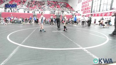 67 lbs Quarterfinal - Sawyer Henderson, Tecumseh Youth Wrestling vs Kyzer Falcon, Division Bell Wrestling