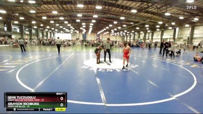 130 lbs Rd# 4- 2:00pm Friday Final Pool - Sems Tuczuoglu, Great Neck WC National Team vs Grayson Richburg, Maryland BLACK